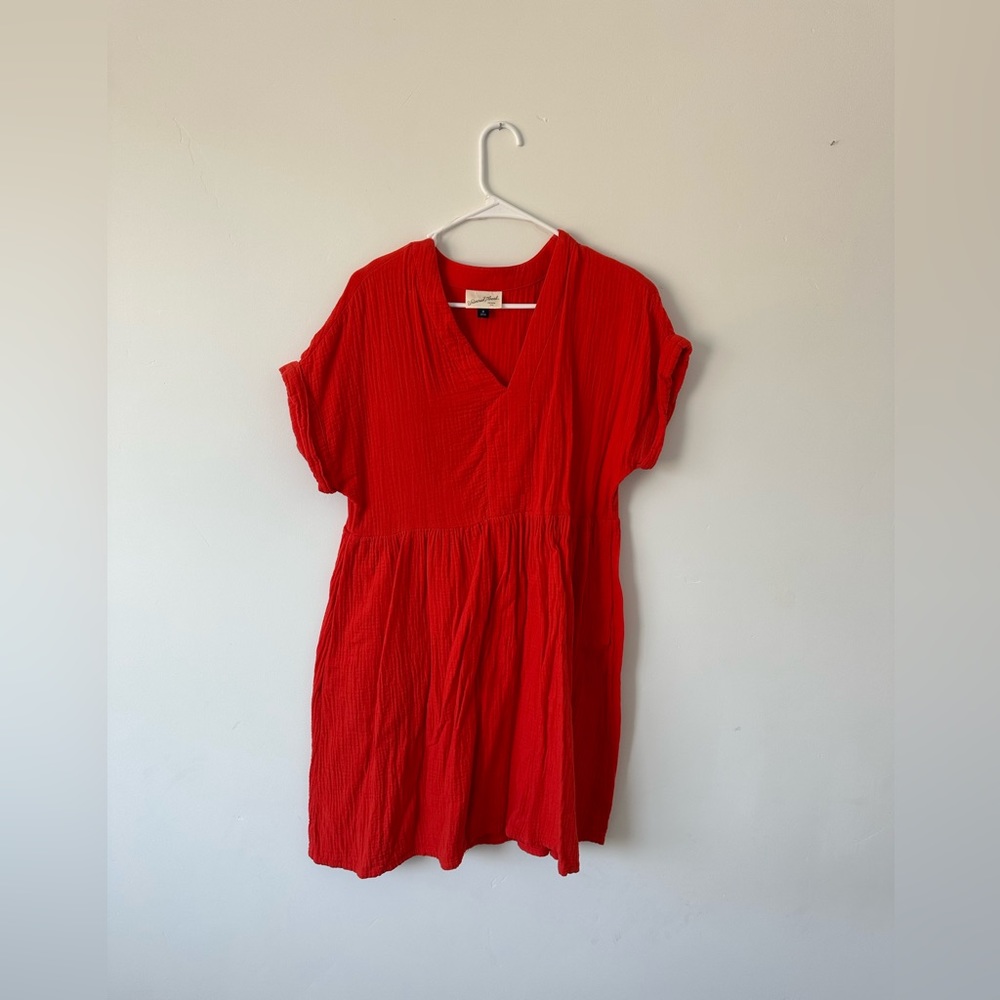Target Universal Thread Red Gauze Babydoll Dress